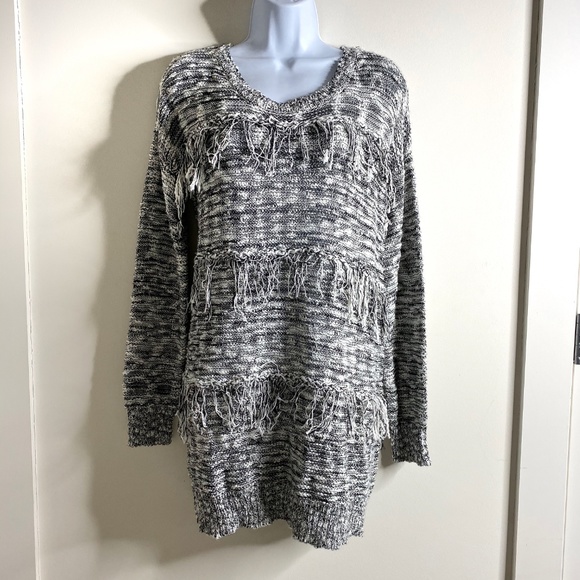 Anthropologie ESLEY Fringe Marled Sweater - Picture 3 of 5